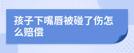 孩子下嘴唇被碰了伤怎么赔偿