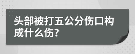 头部被打五公分伤口构成什么伤？