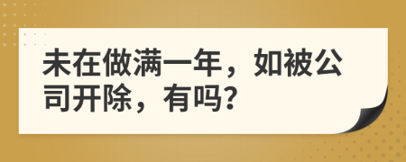 未在做满一年，如被公司开除，有吗？