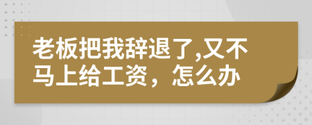 老板把我辞退了,又不马上给工资，怎么办