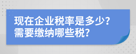 现在企业税率是多少？需要缴纳哪些税？