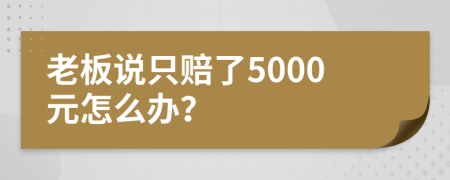 老板说只赔了5000元怎么办？