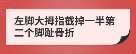 左脚大拇指截掉一半第二个脚趾骨折