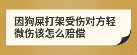 因狗屎打架受伤对方轻微伤该怎么赔偿