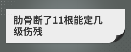 肋骨断了11根能定几级伤残