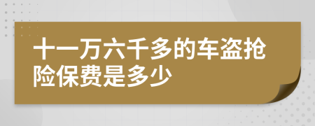 十一万六千多的车盗抢险保费是多少