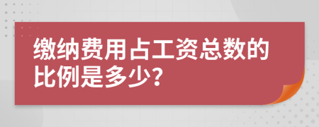 缴纳费用占工资总数的比例是多少？