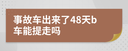 事故车出来了48天b车能提走吗