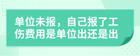 单位未报，自己报了工伤费用是单位出还是出