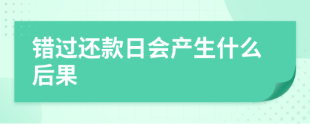 错过还款日会产生什么后果