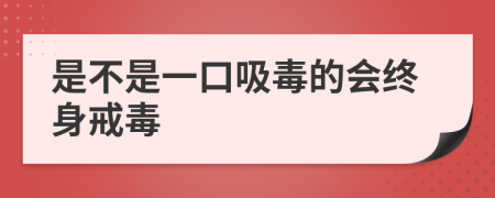 是不是一口吸毒的会终身戒毒