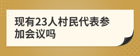 现有23人村民代表参加会议吗