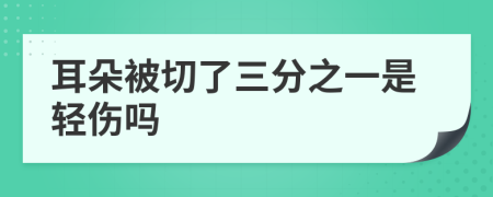 耳朵被切了三分之一是轻伤吗