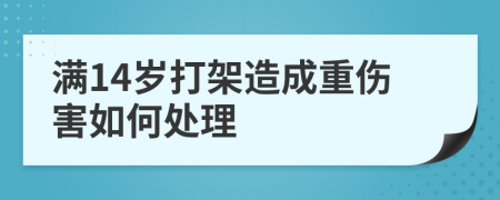 满14岁打架造成重伤害如何处理