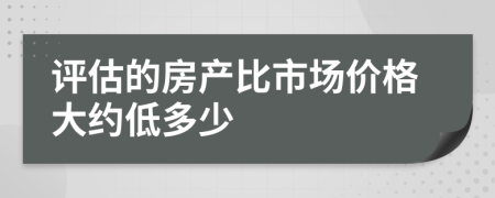 评估的房产比市场价格大约低多少