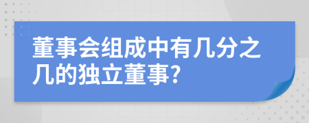 董事会组成中有几分之几的独立董事?