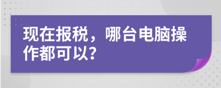 现在报税，哪台电脑操作都可以？