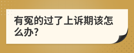 有冤的过了上诉期该怎么办?