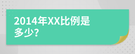 2014年XX比例是多少？