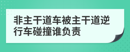 非主干道车被主干道逆行车碰撞谁负责