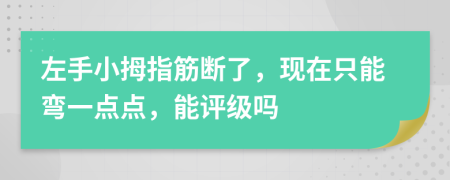 左手小拇指筋断了，现在只能弯一点点，能评级吗