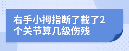 右手小拇指断了截了2个关节算几级伤残