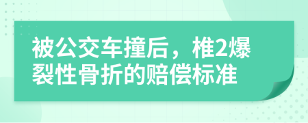 被公交车撞后，椎2爆裂性骨折的赔偿标准