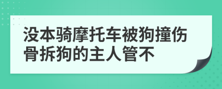 没本骑摩托车被狗撞伤骨拆狗的主人管不