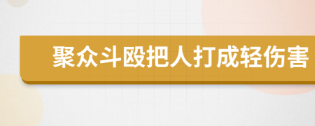 聚众斗殴把人打成轻伤害