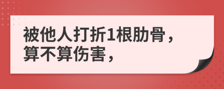 被他人打折1根肋骨，算不算伤害，