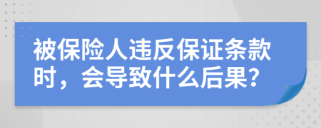 被保险人违反保证条款时，会导致什么后果？