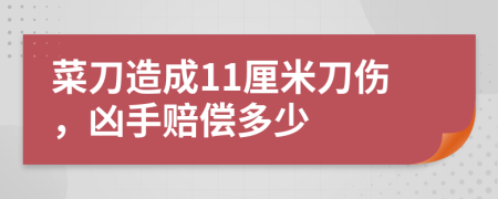 菜刀造成11厘米刀伤，凶手赔偿多少