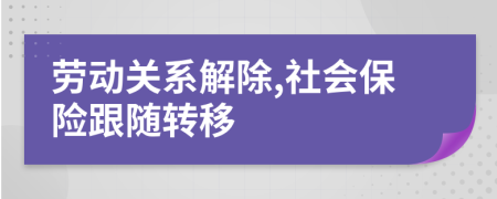 劳动关系解除,社会保险跟随转移