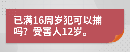 已满16周岁犯可以捕吗？受害人12岁。