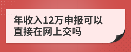 年收入12万申报可以直接在网上交吗