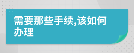 需要那些手续,该如何办理