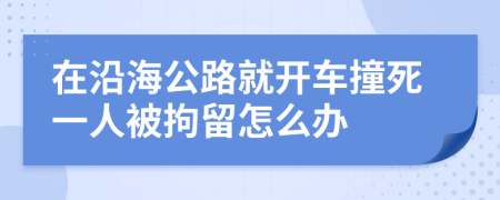 在沿海公路就开车撞死一人被拘留怎么办