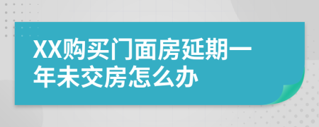 XX购买门面房延期一年未交房怎么办