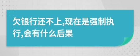 欠银行还不上,现在是强制执行,会有什么后果