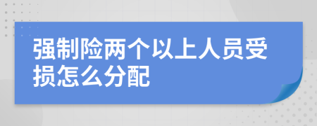 强制险两个以上人员受损怎么分配