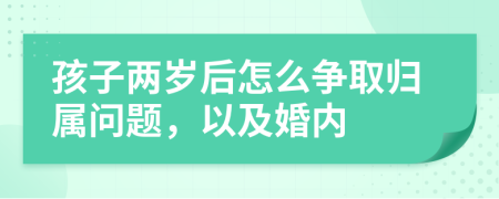 孩子两岁后怎么争取归属问题，以及婚内