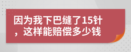 因为我下巴缝了15针，这样能赔偿多少钱