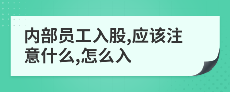 内部员工入股,应该注意什么,怎么入