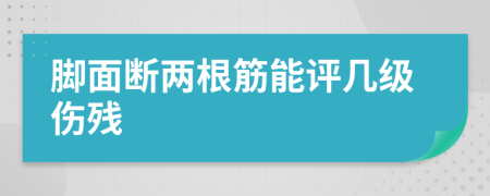 脚面断两根筋能评几级伤残