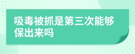 吸毒被抓是第三次能够保出来吗