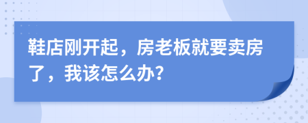 鞋店刚开起，房老板就要卖房了，我该怎么办？