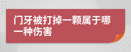 门牙被打掉一颗属于哪一种伤害