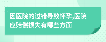 因医院的过错导致怀孕,医院应赔偿损失有哪些方面