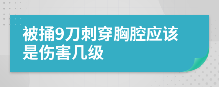 被捅9刀刺穿胸腔应该是伤害几级