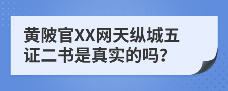 黄陂官XX网天纵城五证二书是真实的吗？